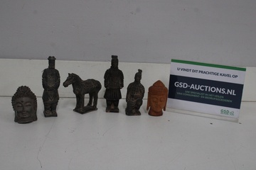 Afbeelding van Set Aziatische beeldjes van boeddha en terracotta leger