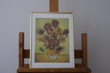 Afbeelding van Ingelijste afbeelding van zonnebloemen'