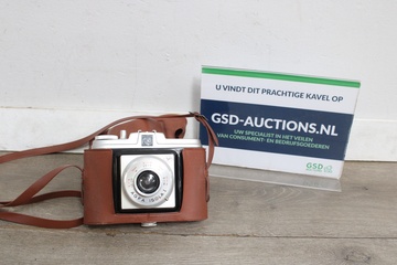 Afbeelding van Agfa Isola I vintage camera met leren hoes