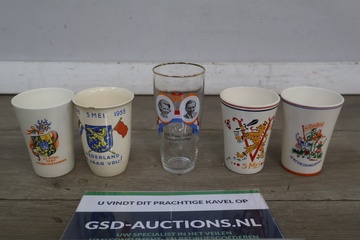 Afbeelding van Set Nederlandse herinneringsbekers en -glas