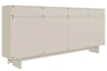 Afbeelding van Wuwu vierdeurs commode met vier lades, 200 cm, grijsbeige