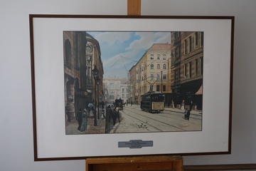 Afbeelding van Ingelijste kunstprint van Berlijnse straat