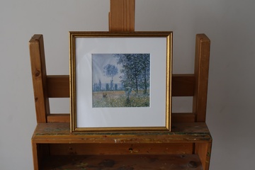 Afbeelding van Druk van Claude Monet's schilderij "Lentevelden"'