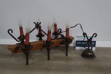 Afbeelding van Antieke Smeedijzeren Hanglamp''