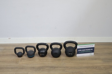 Afbeelding van Set van 5 kettlebells in verschillende gewichten