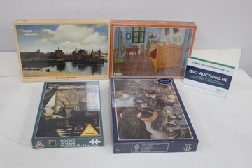 Afbeelding van Set van vier 1000 stuks legpuzzels met kunstafbeeldingen