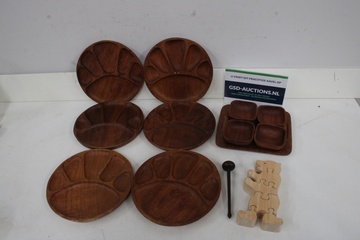 Afbeelding van Vintage Houten (Gourmet)borden