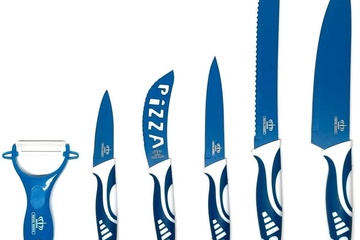 Afbeelding van 2x Royal Swiss - Messenset - 6-delige - Blauw