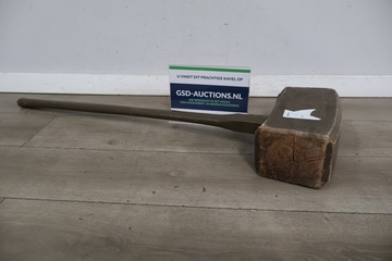Afbeelding van Grote houten hamer - Moker