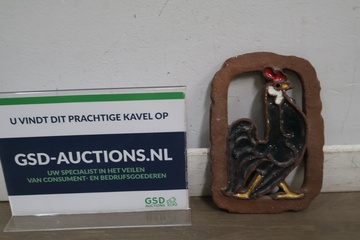 Afbeelding van Keramisch wandornament met haan decor