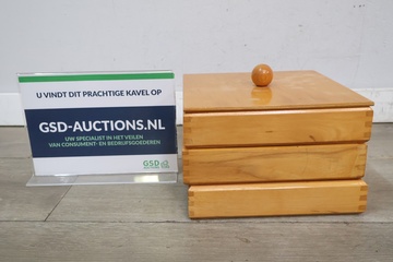 Afbeelding van Houten sieradenkistje met laden