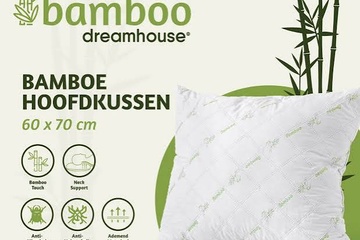 Afbeelding van Bamboe Hoofdkussen Wit 60 x 70cm