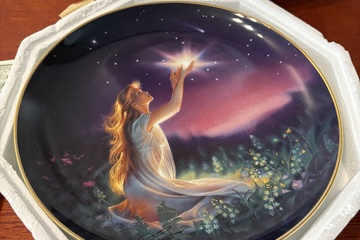 Afbeelding van Wandbord "The Franklin Mint" met certificaat Crystal Power