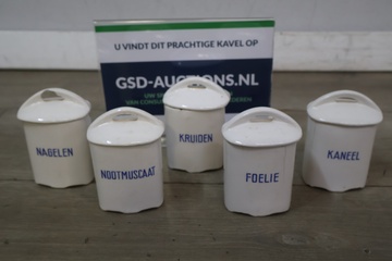Afbeelding van Set vintage kruidenpotten