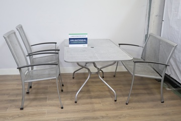 Afbeelding van Tuinset met tafel, twee stoelen en een bank