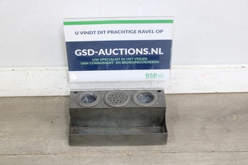 Afbeelding van Vintage metalen houder met drie compartimenten