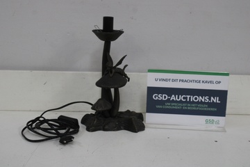 Afbeelding van Vintage Lamp met kabouter en paddestoelen