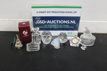 Afbeelding van Set van verschillende kristallen ornamenten
