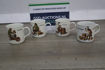 Afbeelding van Set van mokken met ambachtskundige illustraties
