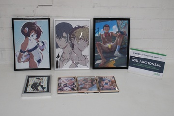 Afbeelding van Set van zes ingelijste anime posters