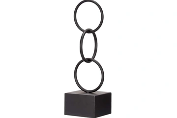 Afbeelding van 1x metalen Ornament 13x13x40,5cm hoog zwart