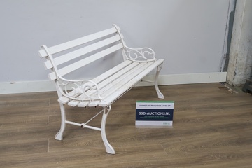 Afbeelding van Antieke Gietijzeren-houten Tuinbank