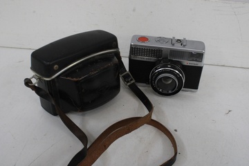 Afbeelding van Vintage Optima 200 camera met leren draagtas