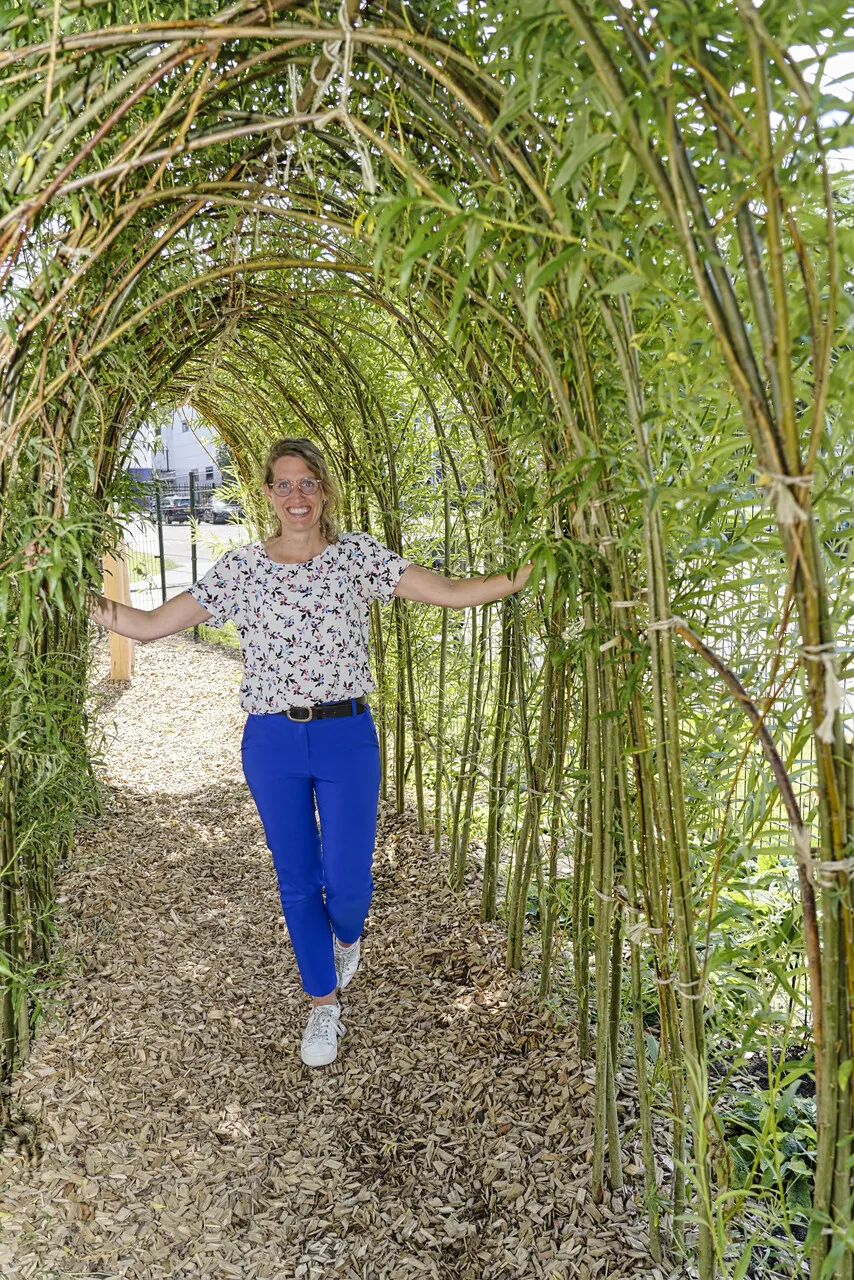 Groene oase op een schoolplein