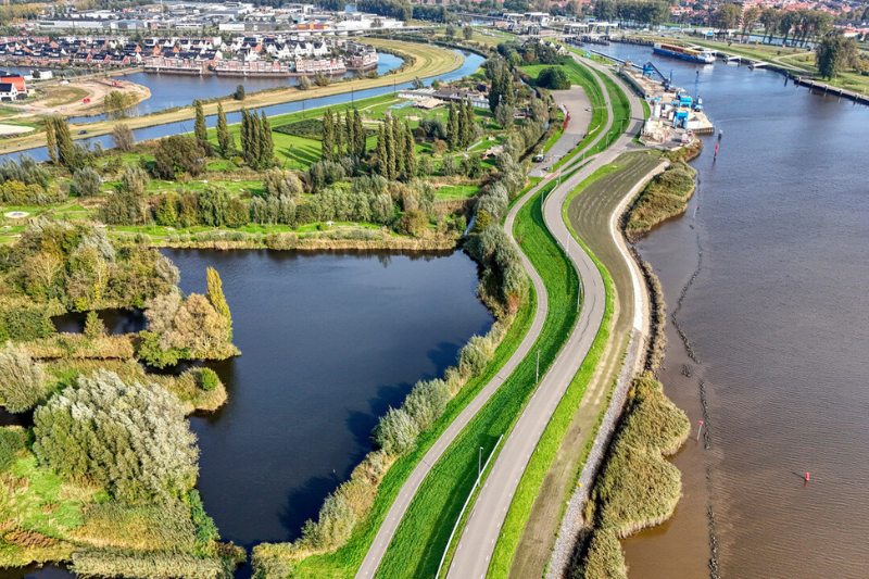 Schielands Hoge Zeedijk gezien vanuit de lucht
