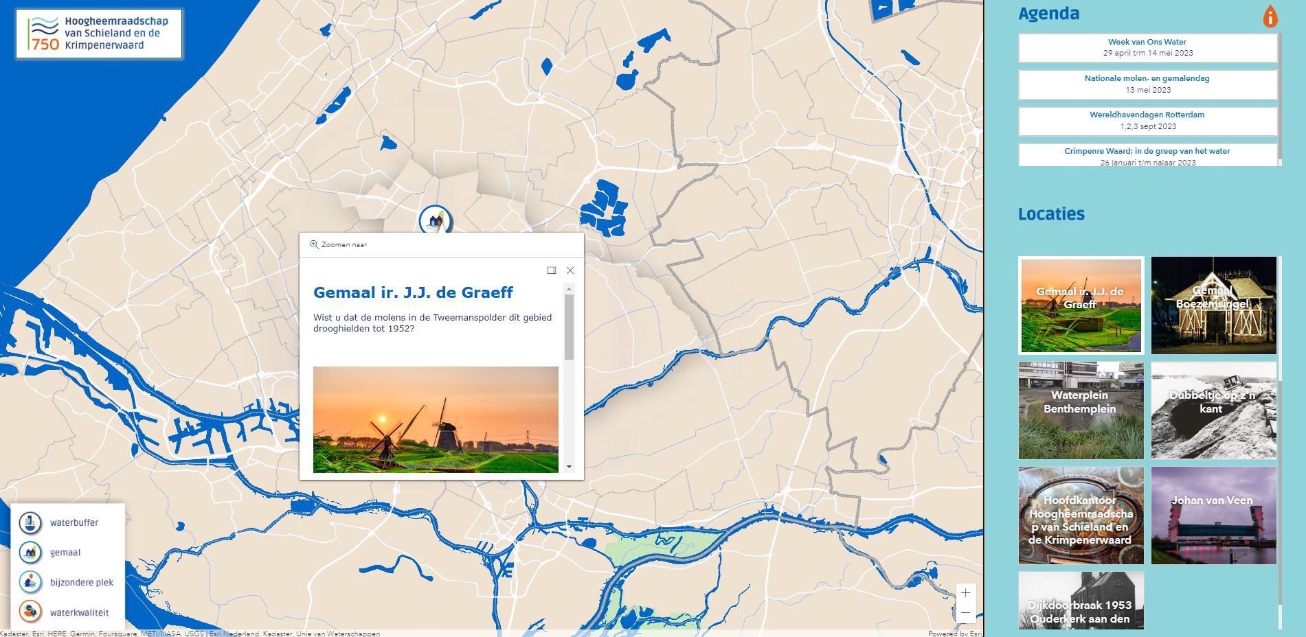 Screenshot interactieve kaart