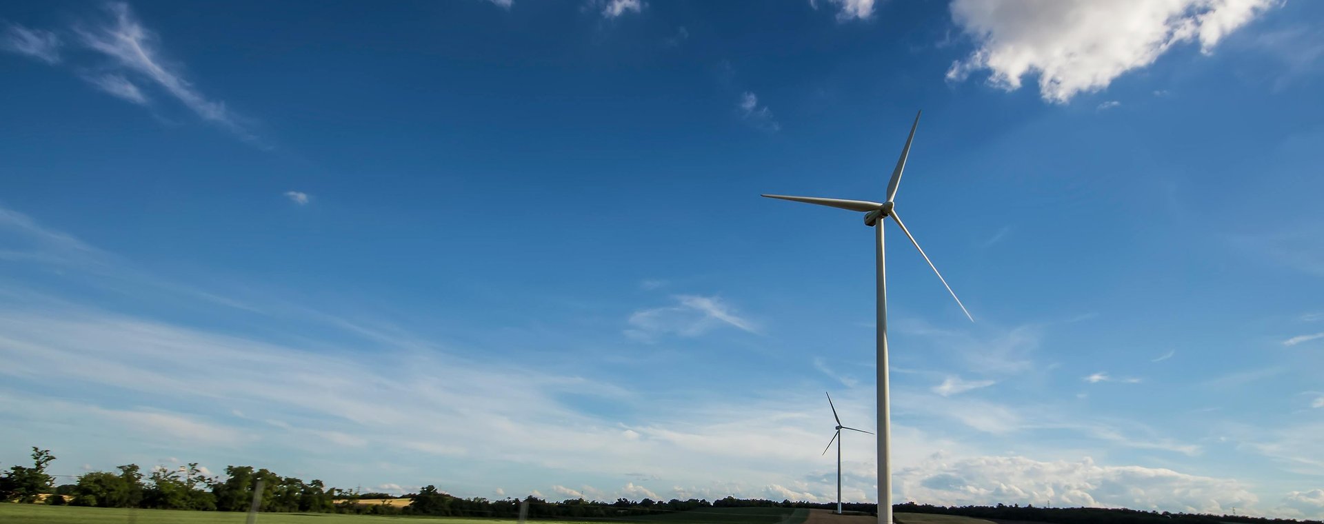 Landschap met windmolens