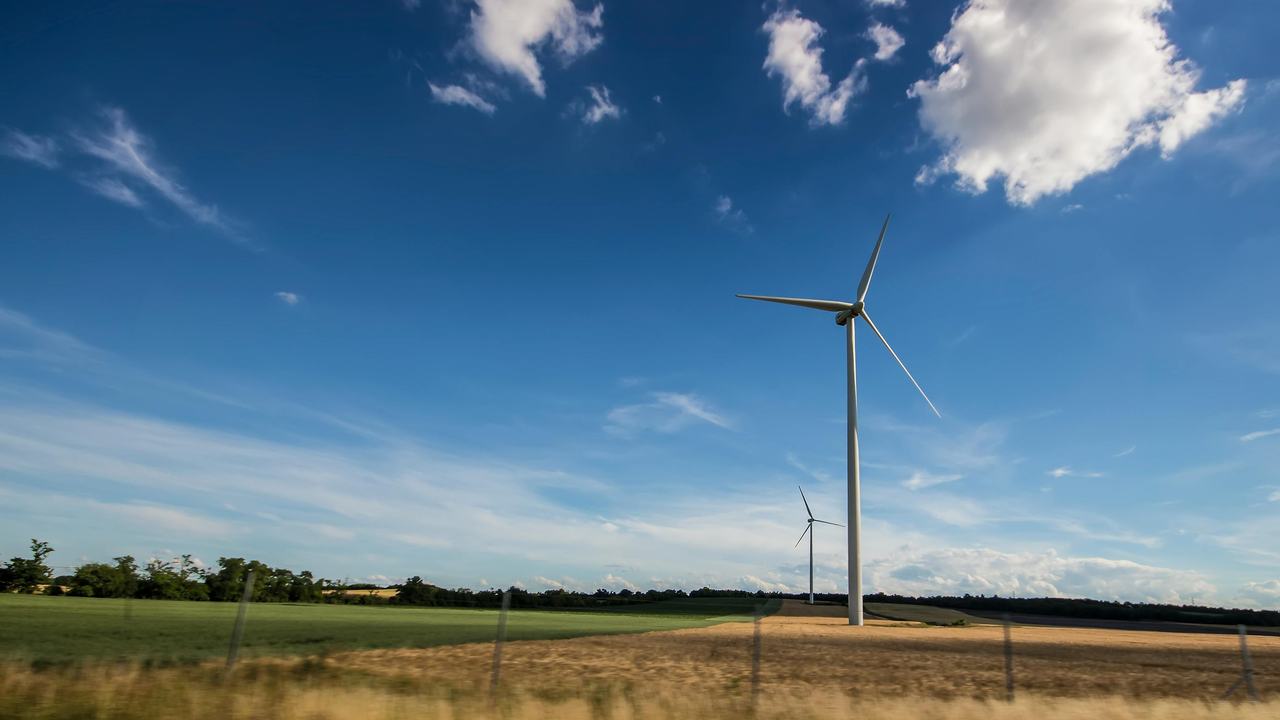 Landschap met windmolens