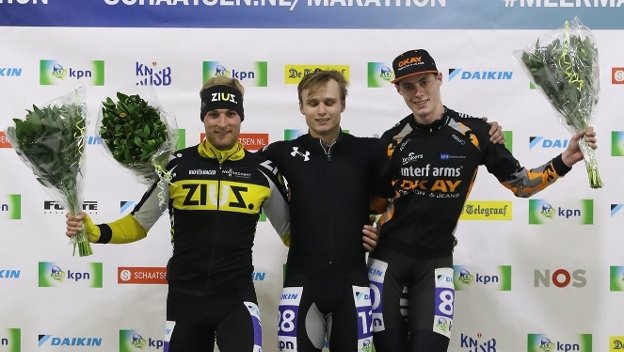 HVHL student Chiel Smit op podium bij marathonschaatsen