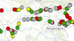 hvhl landkaart met stippen