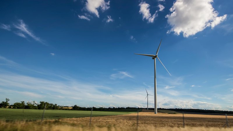Landschap met windmolens