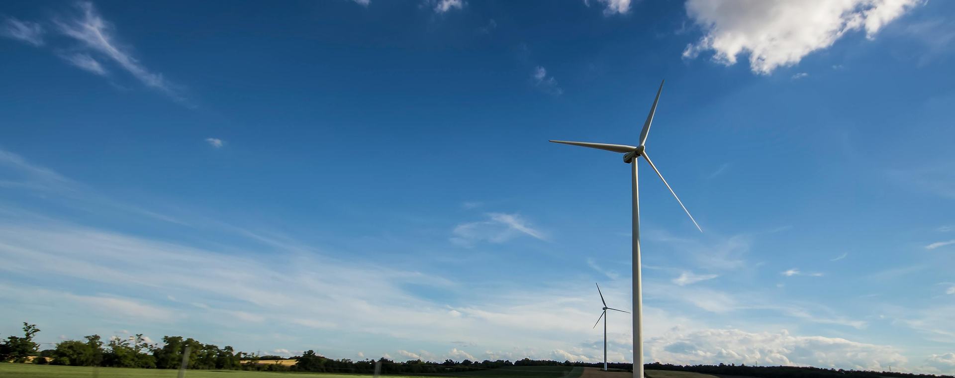 Landschap met windmolens