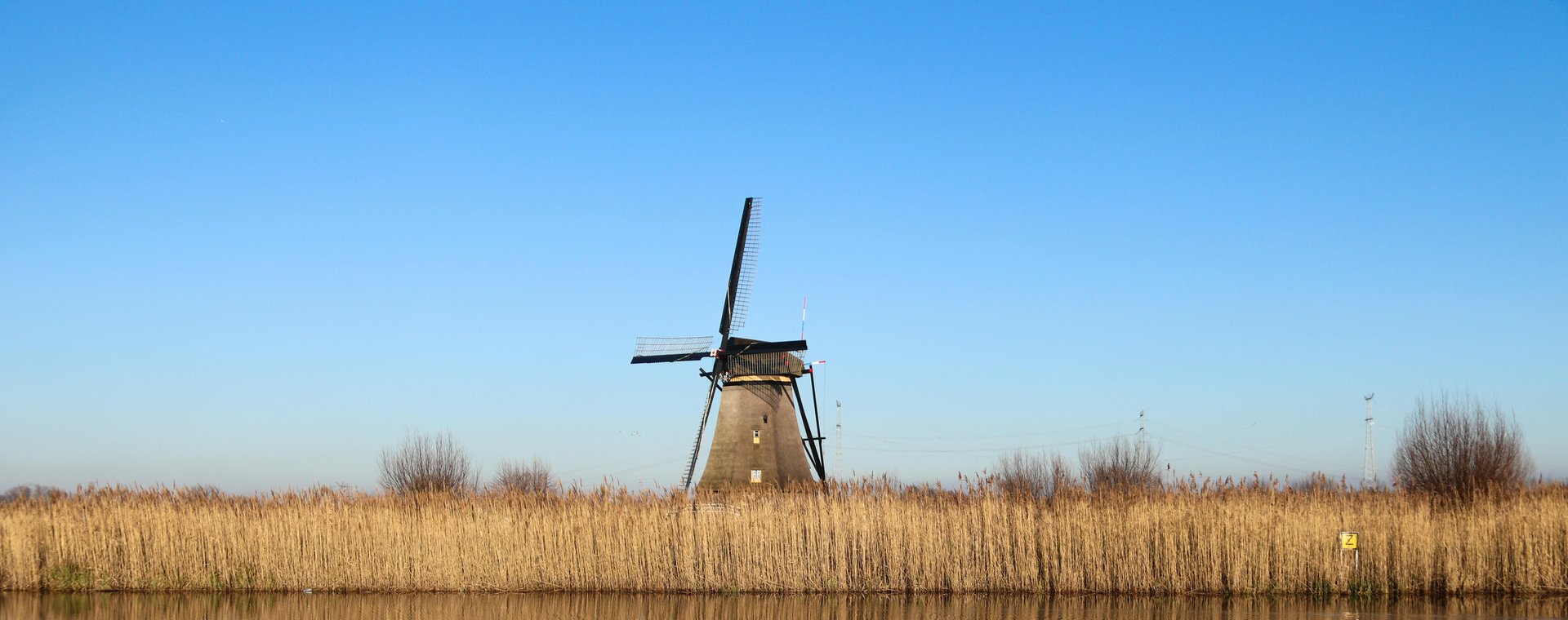 Nederlands landschap met molens