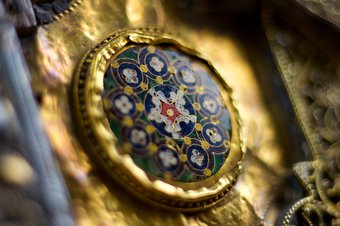 Bernulfuscodex, boekband (detail) ca. 1205, hanschrift ca. 1045, Museum Catharijneconvent, foto Marco Sweering.