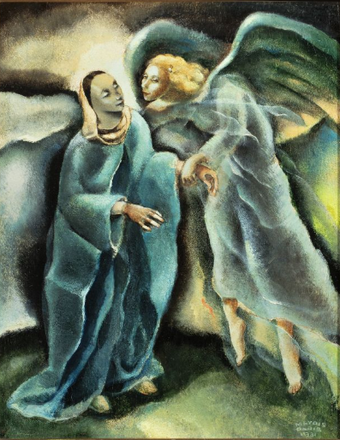 Annunciatie, Mariette Lydis, 1931 - collectie Museum Catharijneconvent. Foto: Ruben de Heer