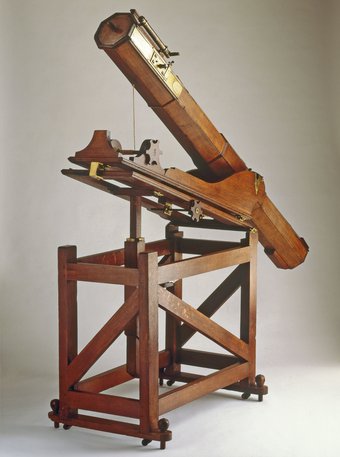 Newtoniaanse spiegeltelescoop, George Hearne, Londen, 1736. Collectie Rijkemuseum Boerhaave