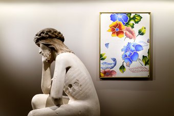 'Kompositie', Daan van Golden,  collectie Centraal Museum, Utrecht en 'Christus op de koude steen' collectie Museum Catharijneconvent, foto Mike Bink