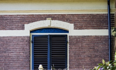 Detail voorgevel villa