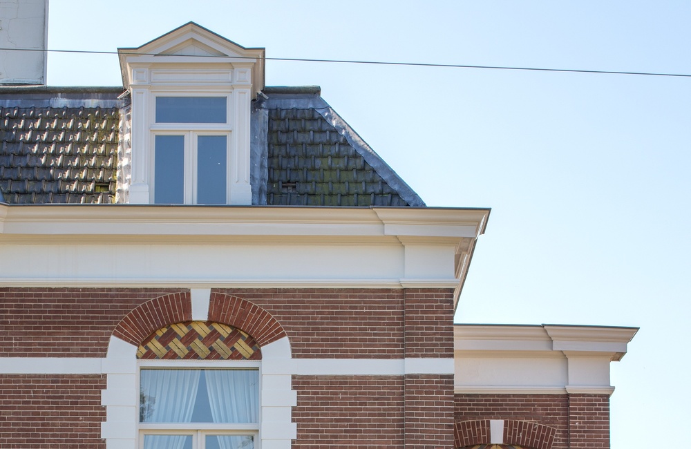 Detail voorgevel met aanbouw - 2016