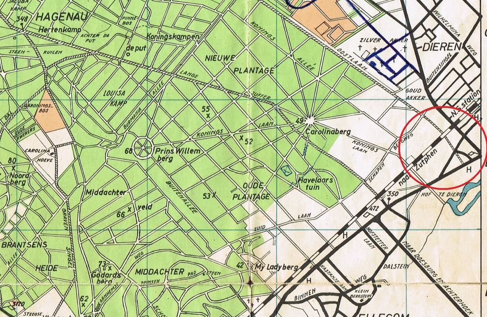 Kremersteeg op oude kaart