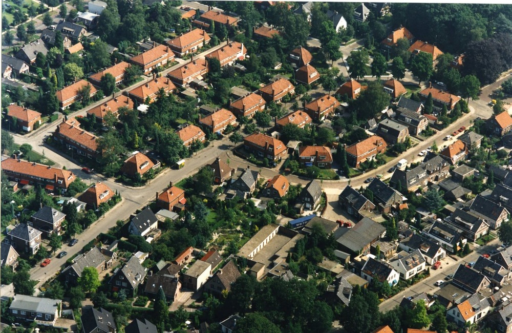 Overzicht wijk Amsterdamse school  Velp - rond 1960