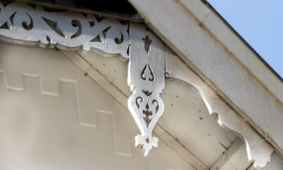 Detail voorgevel woonhuis