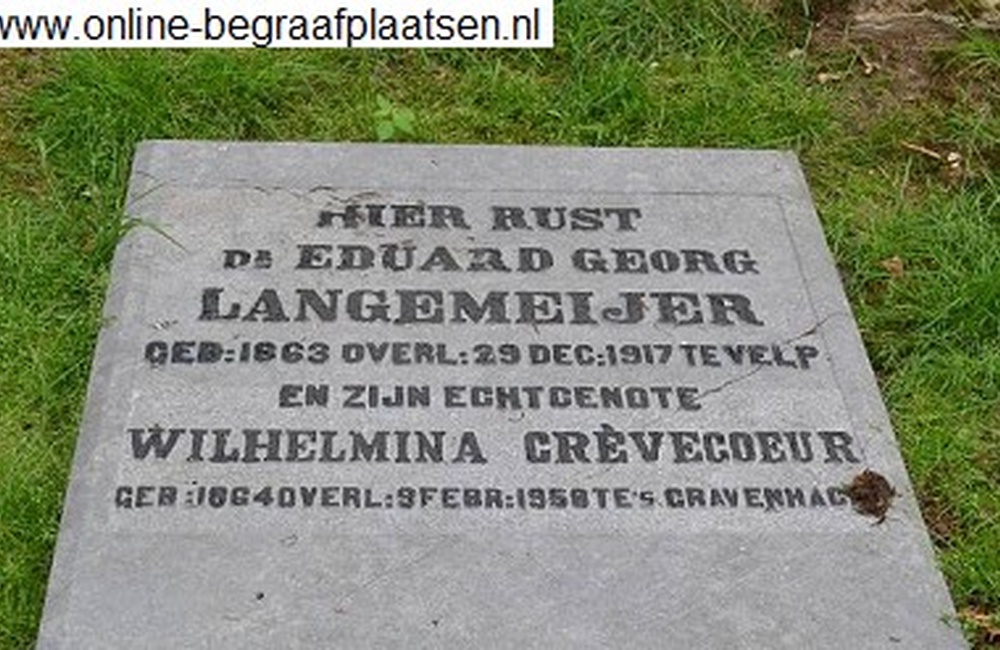 Graf van E.G. Langemeijer op begraafplaats Heiderust