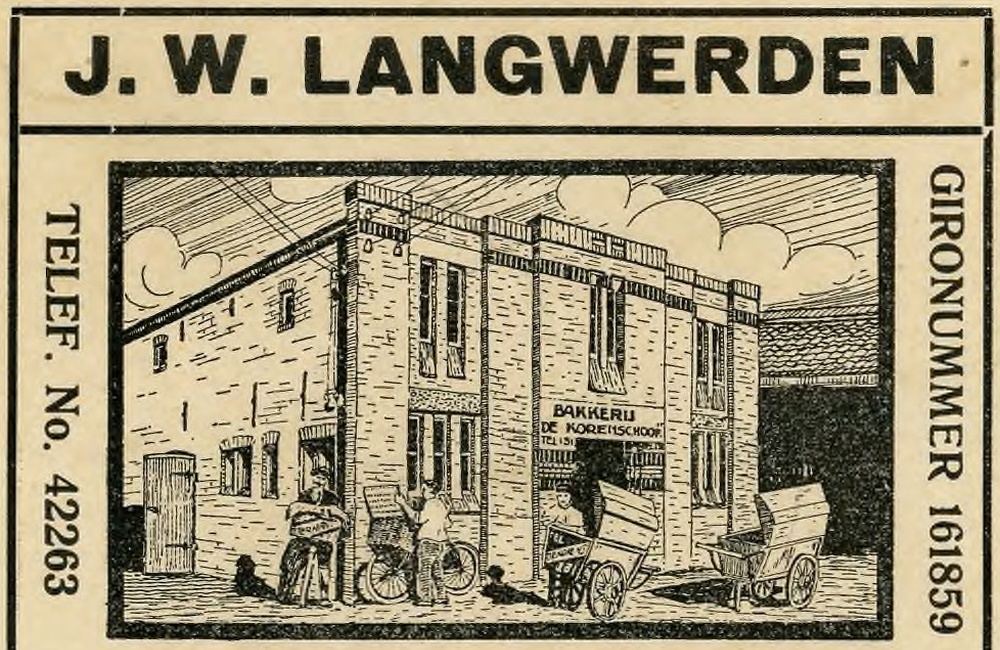 Bakkerij De Korenschoof (briefpapier) - 1934