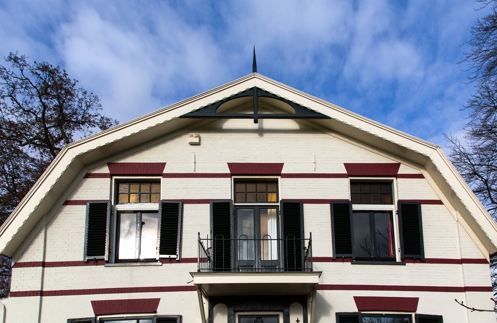 Detail voorgevel voormalig pension Gerbrandts - 2016