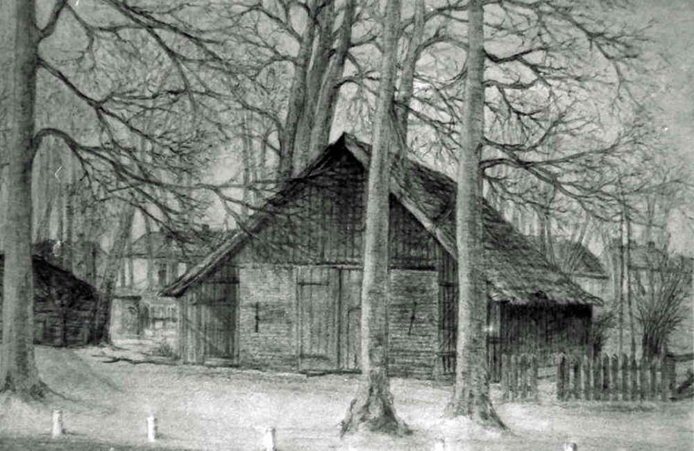 Tekening timmerschuur ca 1955